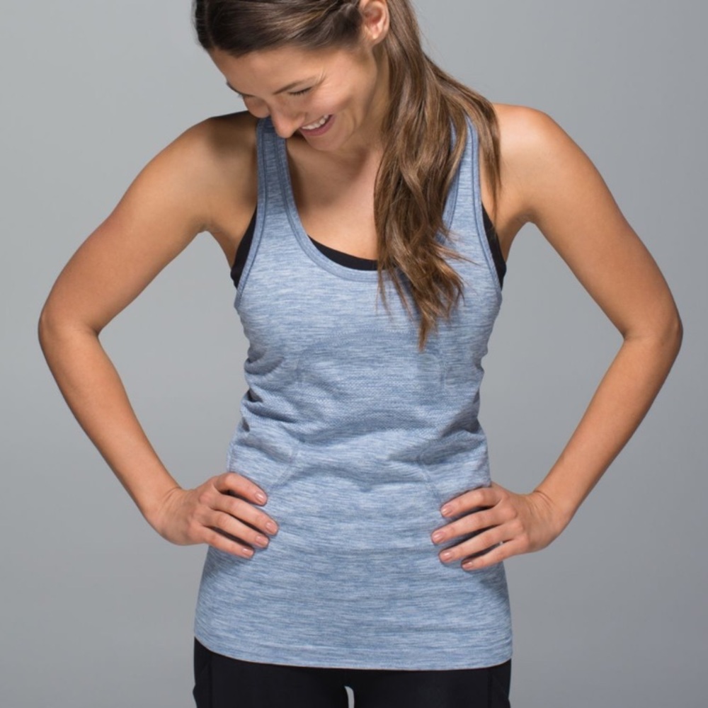 LULULEMON blue swiftly tech racerback tank